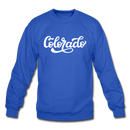 Colorado Sweatshirt - Hand Lettered Colorado Crewneck Sweatshirt - royal blue