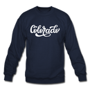 Colorado Sweatshirt - Hand Lettered Colorado Crewneck Sweatshirt - navy