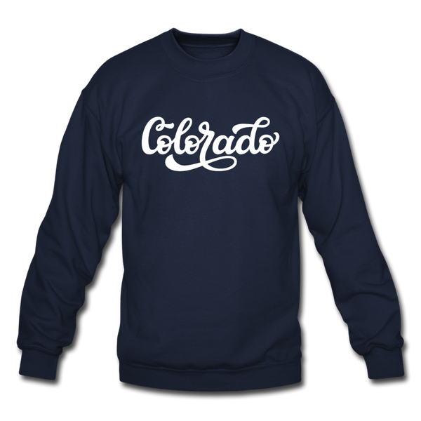 Colorado Sweatshirt - Hand Lettered Colorado Crewneck Sweatshirt - navy