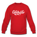 Colorado Sweatshirt - Hand Lettered Colorado Crewneck Sweatshirt - red