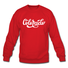 Colorado Sweatshirt - Hand Lettered Colorado Crewneck Sweatshirt - red