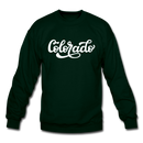 Colorado Sweatshirt - Hand Lettered Colorado Crewneck Sweatshirt - forest green