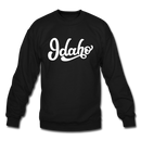 Idaho Sweatshirt - Hand Lettered Idaho Crewneck Sweatshirt - black