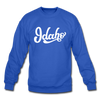 Idaho Sweatshirt - Hand Lettered Idaho Crewneck Sweatshirt - royal blue