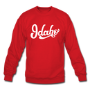 Idaho Sweatshirt - Hand Lettered Idaho Crewneck Sweatshirt - red