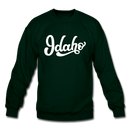 Idaho Sweatshirt - Hand Lettered Idaho Crewneck Sweatshirt - forest green