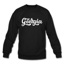 Georgia Sweatshirt - Hand Lettered Georgia Crewneck Sweatshirt - black