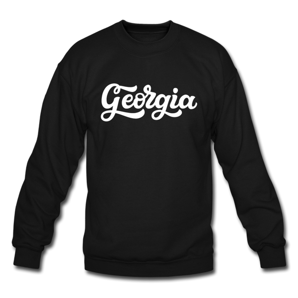 Georgia Sweatshirt - Hand Lettered Georgia Crewneck Sweatshirt - black