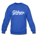 Georgia Sweatshirt - Hand Lettered Georgia Crewneck Sweatshirt - royal blue