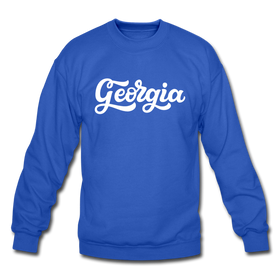 Georgia Sweatshirt - Hand Lettered Georgia Crewneck Sweatshirt - royal blue