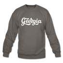 Georgia Sweatshirt - Hand Lettered Georgia Crewneck Sweatshirt - asphalt gray