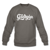 Georgia Sweatshirt - Hand Lettered Georgia Crewneck Sweatshirt - asphalt gray