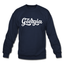 Georgia Sweatshirt - Hand Lettered Georgia Crewneck Sweatshirt - navy