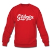 Georgia Sweatshirt - Hand Lettered Georgia Crewneck Sweatshirt - red