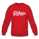 Georgia Sweatshirt - Hand Lettered Georgia Crewneck Sweatshirt - red