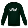 Georgia Sweatshirt - Hand Lettered Georgia Crewneck Sweatshirt - forest green