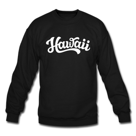 Hawaii Sweatshirt - Hand Lettered Hawaii Crewneck Sweatshirt - black