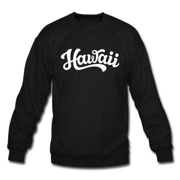 Hawaii Sweatshirt - Hand Lettered Hawaii Crewneck Sweatshirt - black