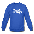 Hawaii Sweatshirt - Hand Lettered Hawaii Crewneck Sweatshirt - royal blue