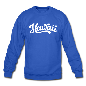 Hawaii Sweatshirt - Hand Lettered Hawaii Crewneck Sweatshirt - royal blue