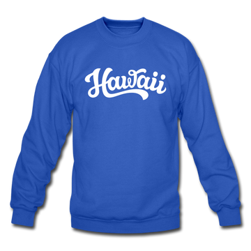 Hawaii Sweatshirt - Hand Lettered Hawaii Crewneck Sweatshirt - royal blue