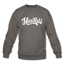 Hawaii Sweatshirt - Hand Lettered Hawaii Crewneck Sweatshirt - asphalt gray