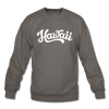 Hawaii Sweatshirt - Hand Lettered Hawaii Crewneck Sweatshirt - asphalt gray