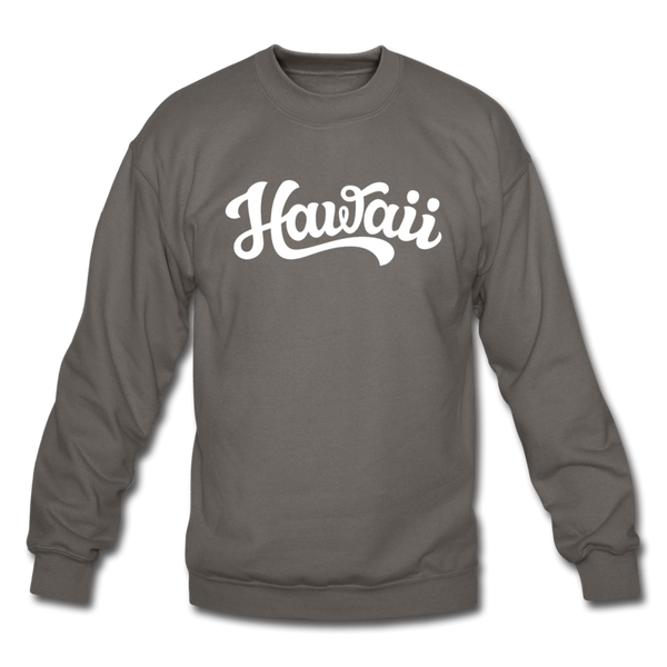 Hawaii Sweatshirt - Hand Lettered Hawaii Crewneck Sweatshirt - asphalt gray