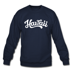 Hawaii Sweatshirt - Hand Lettered Hawaii Crewneck Sweatshirt - navy