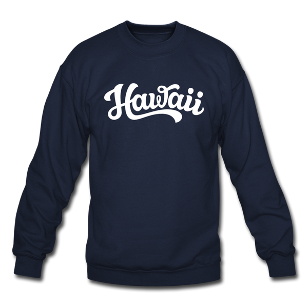 Hawaii Sweatshirt - Hand Lettered Hawaii Crewneck Sweatshirt - navy