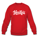 Hawaii Sweatshirt - Hand Lettered Hawaii Crewneck Sweatshirt - red