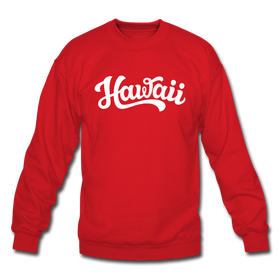 Hawaii Sweatshirt - Hand Lettered Hawaii Crewneck Sweatshirt - red
