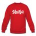 Hawaii Sweatshirt - Hand Lettered Hawaii Crewneck Sweatshirt - red