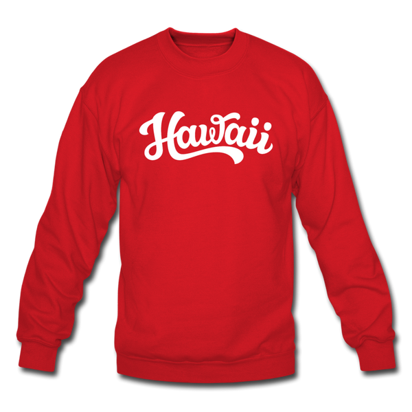 Hawaii Sweatshirt - Hand Lettered Hawaii Crewneck Sweatshirt - red