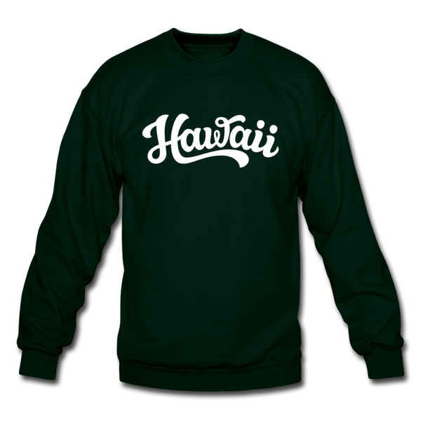 Hawaii Sweatshirt - Hand Lettered Hawaii Crewneck Sweatshirt - forest green