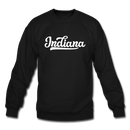 Indiana Sweatshirt - Hand Lettered Indiana Crewneck Sweatshirt - black