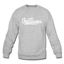 Indiana Sweatshirt - Hand Lettered Indiana Crewneck Sweatshirt - heather gray