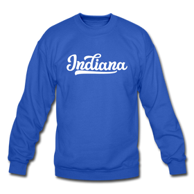 Indiana Sweatshirt - Hand Lettered Indiana Crewneck Sweatshirt - royal blue