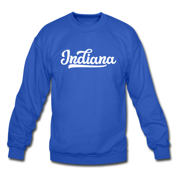 Indiana Sweatshirt - Hand Lettered Indiana Crewneck Sweatshirt - royal blue
