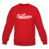 Indiana Sweatshirt - Hand Lettered Indiana Crewneck Sweatshirt - red