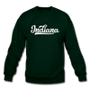 Indiana Sweatshirt - Hand Lettered Indiana Crewneck Sweatshirt - forest green