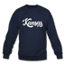 Kansas Sweatshirt - Hand Lettered Kansas Crewneck Sweatshirt - navy
