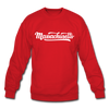 Massachusetts Sweatshirt - Hand Lettered Massachusetts Crewneck Sweatshirt - red