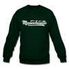 Massachusetts Sweatshirt - Hand Lettered Massachusetts Crewneck Sweatshirt - forest green