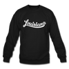 Louisiana Sweatshirt - Hand Lettered Louisiana Crewneck Sweatshirt - black