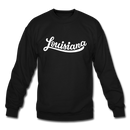 Louisiana Sweatshirt - Hand Lettered Louisiana Crewneck Sweatshirt - black