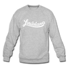 Louisiana Sweatshirt - Hand Lettered Louisiana Crewneck Sweatshirt - heather gray