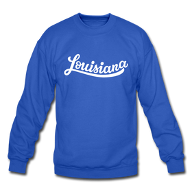 Louisiana Sweatshirt - Hand Lettered Louisiana Crewneck Sweatshirt - royal blue