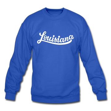 Louisiana Sweatshirt - Hand Lettered Louisiana Crewneck Sweatshirt - royal blue