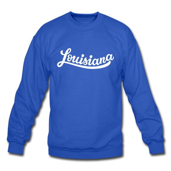 Louisiana Sweatshirt - Hand Lettered Louisiana Crewneck Sweatshirt - royal blue
